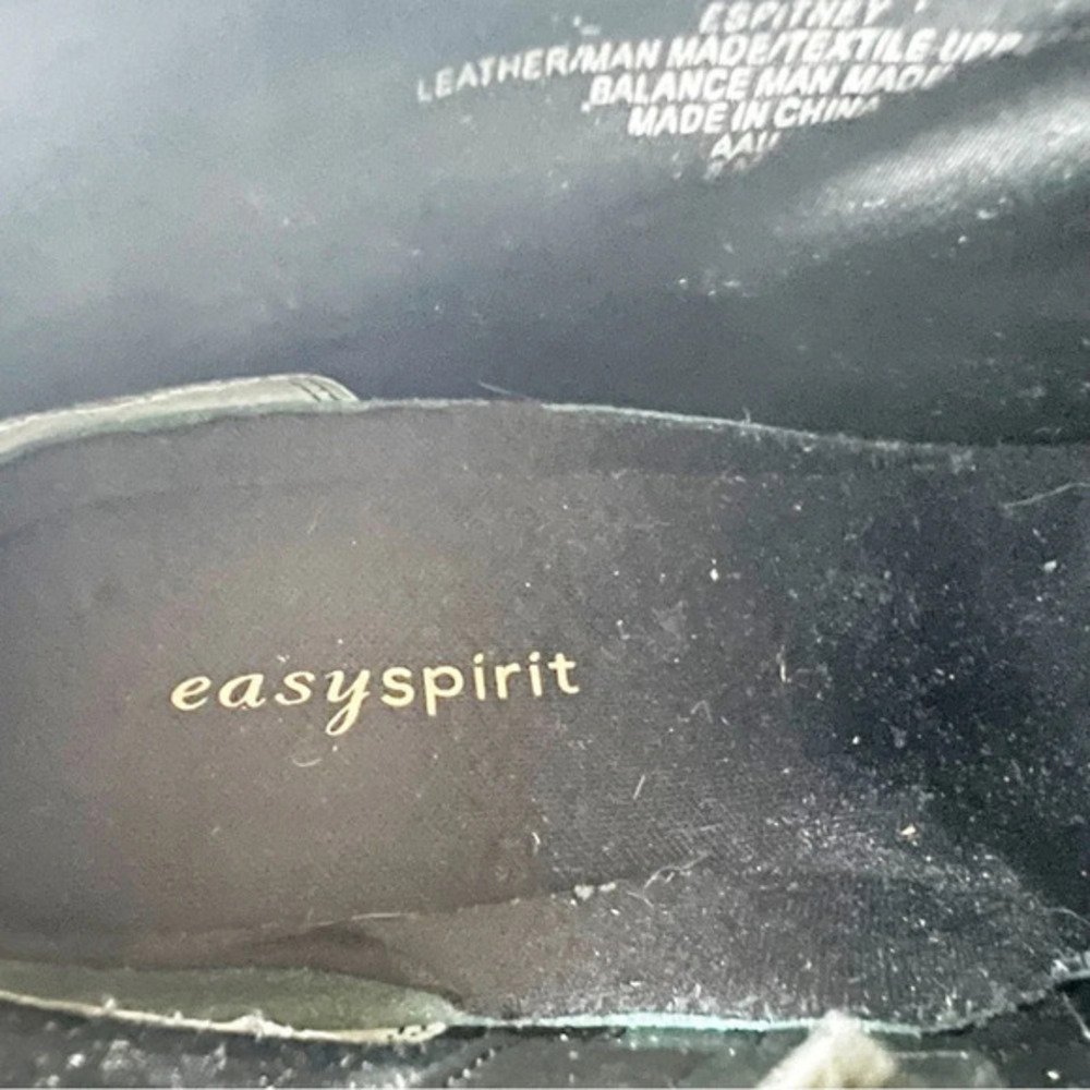 Easy Spirit Pitney Black Leather Ankle Boot Women’s Size 8‎ Smooth Mixed Media - Picture 7 of 10